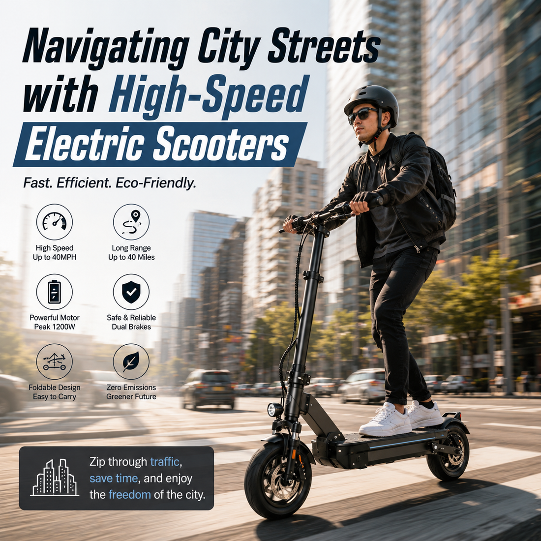 Navigating City Streets with High-Speed Electric Scooters