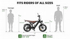 GEBIKE GT20 Dual-Sensor Electric Bike | 250W Rated (500W Peak) - 20" High-Torque E-Moped GEBIKE
