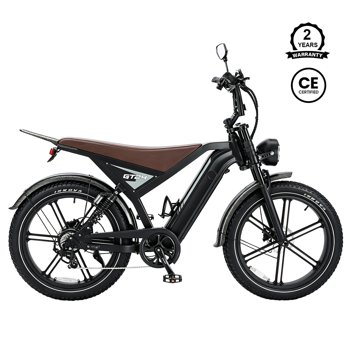 GEBIKE GT24 Dual-Sensor Electric Bike | 250W Rated (500W Peak) - 24" High-Torque E-Moped GEBIKE